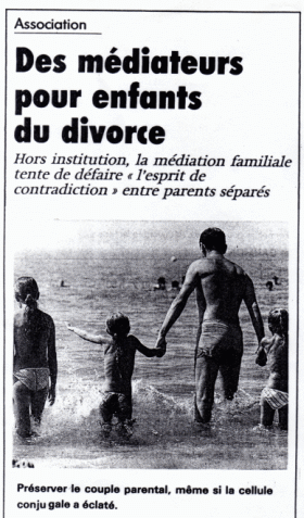Des mdiateurs pour enfants du divorce - Midi Libre 1990
